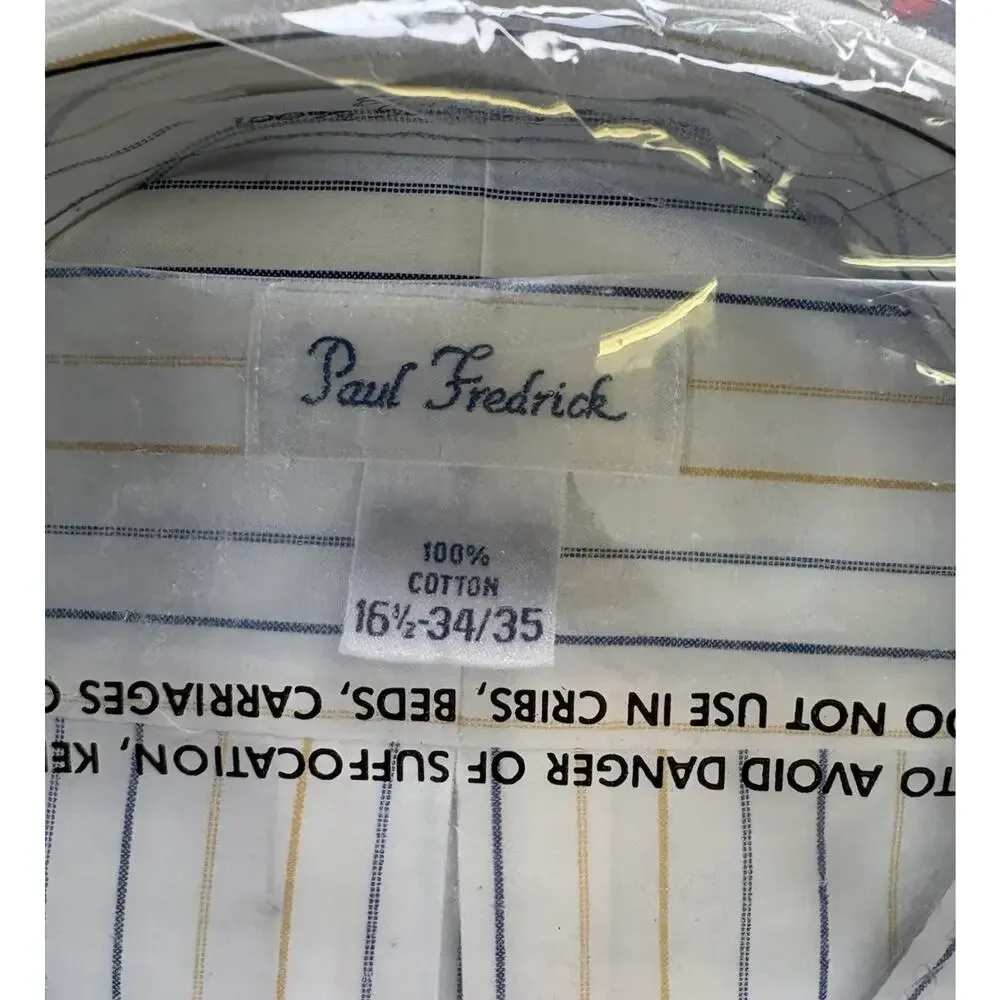Lot of 3 NEW IN PACKAGES PAUL FREDERICK SHIRTS 16 1/2 -34 - Picture 4 of 7